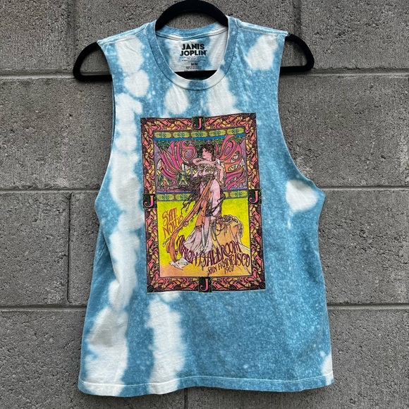 Janis Joplin 2022 Fatality Corp. Graphic Tie-Dye Tank Top size M 100% cotton - Picture 1 of 4